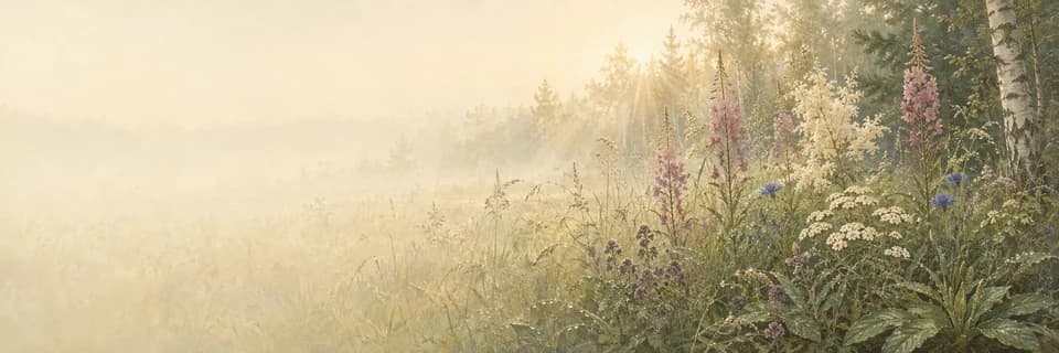 Spring meadow in flower