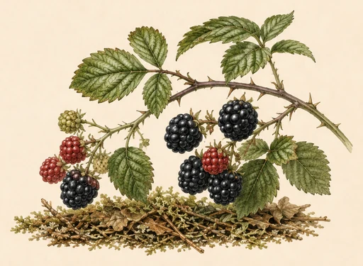 Dewberry — botanical illustration