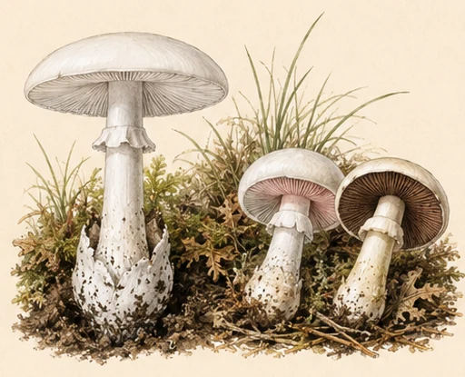 Deathcap — botanical illustration