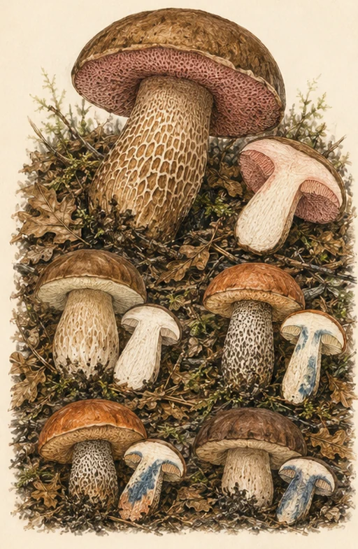 Tylopilus felleus — botanical illustration