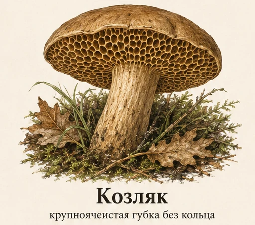 Bovine Bolete — botanical illustration