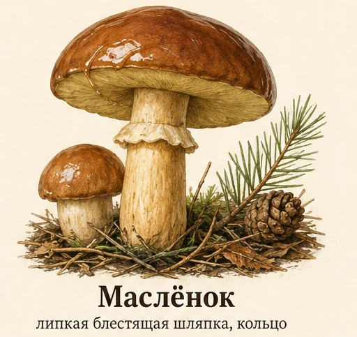 Weeping Bolete — botanical illustration