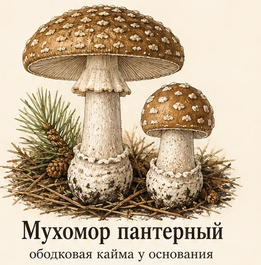 Panthercap — botanical illustration