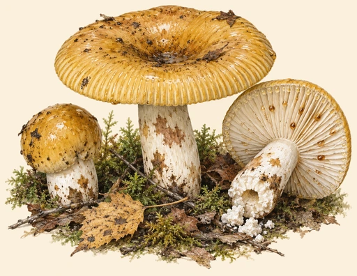 Stinking Brittlegill — botanical illustration