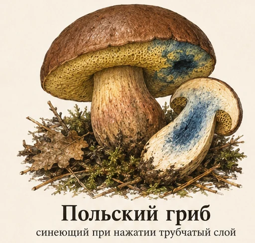 Bay Bolete — botanical illustration