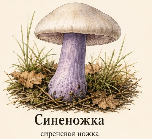 Field Blewit — botanical illustration