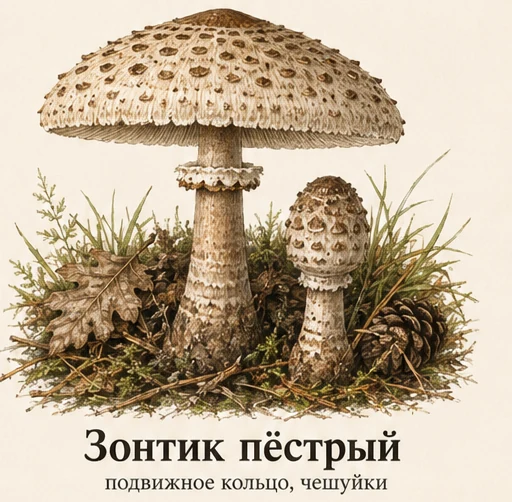 Parasol — botanical illustration